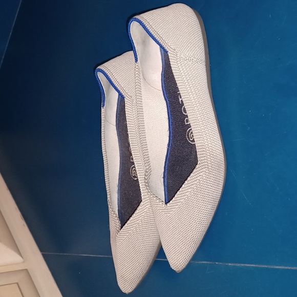 Rothy's Women's Knit The Point Cloud Birdseye Slip-On Flat Shoes Gray Size 6.5 - Picture 1 of 10